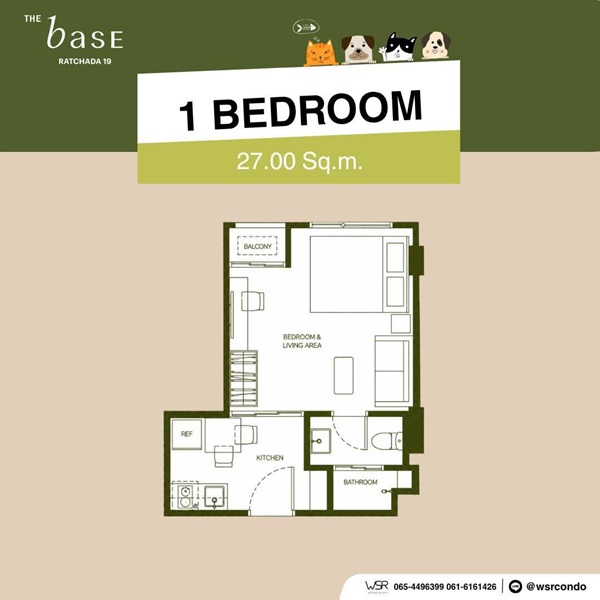 เดอะ เบส รัชดา 19 คอนโด Pet-Friendly ทำเลรัชดาฯ ใกล้MRT รัชดาภิเษก โทร 0829946364